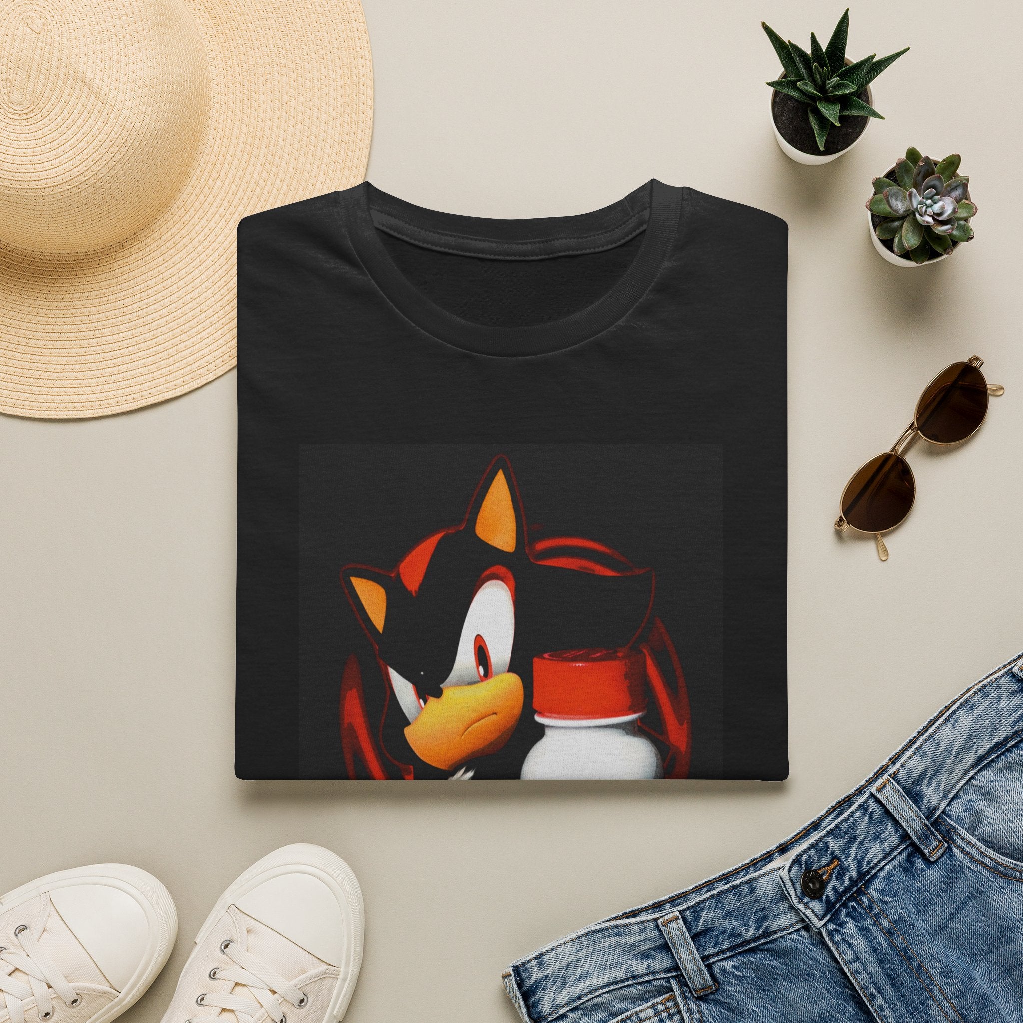 Shadow the Hedgehog Graphic Tee — Vintage Gaming Black T-Shirt