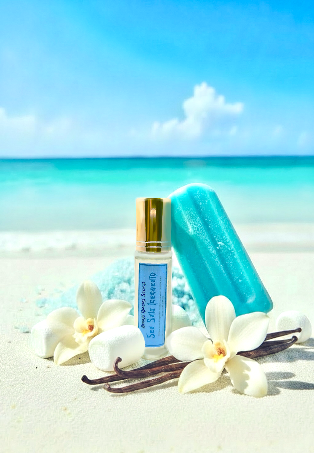 Across Worlds- Sea Salt Ice-Cream Kingdom Hearts Inspired Perfume Oil Roll On 10mL