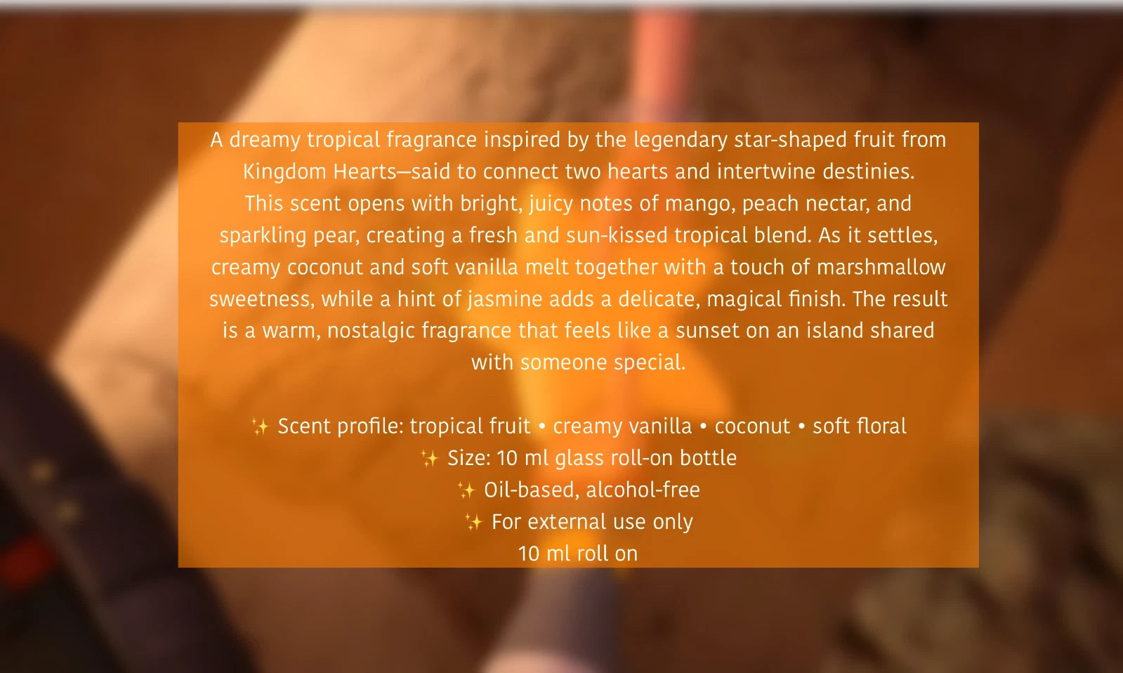 Across Worlds- Paopu Fruit Perfume Oil Roll On 10mL